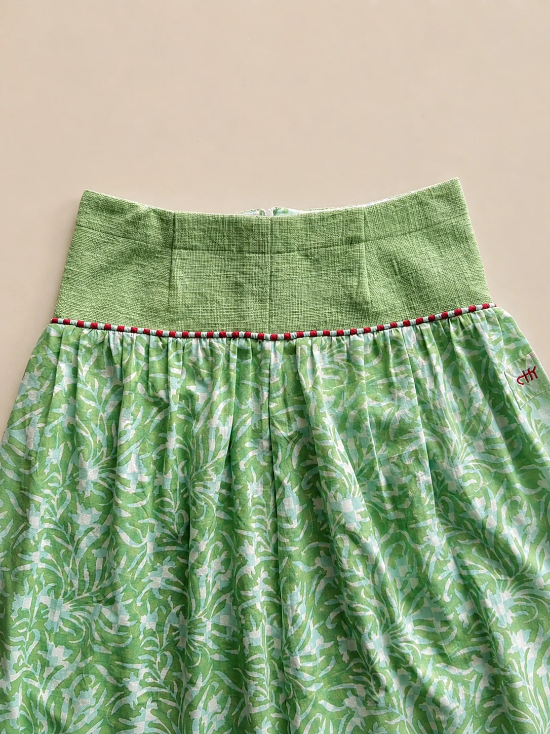 THE BIBIDI BLUE CHANDERI TRIO SET
