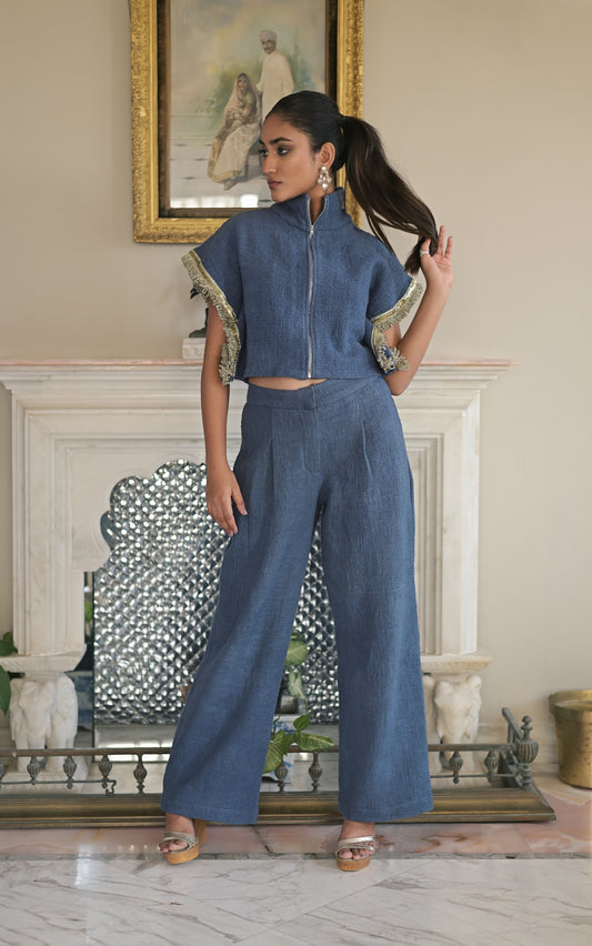 DENIM WASH KHAADI SET