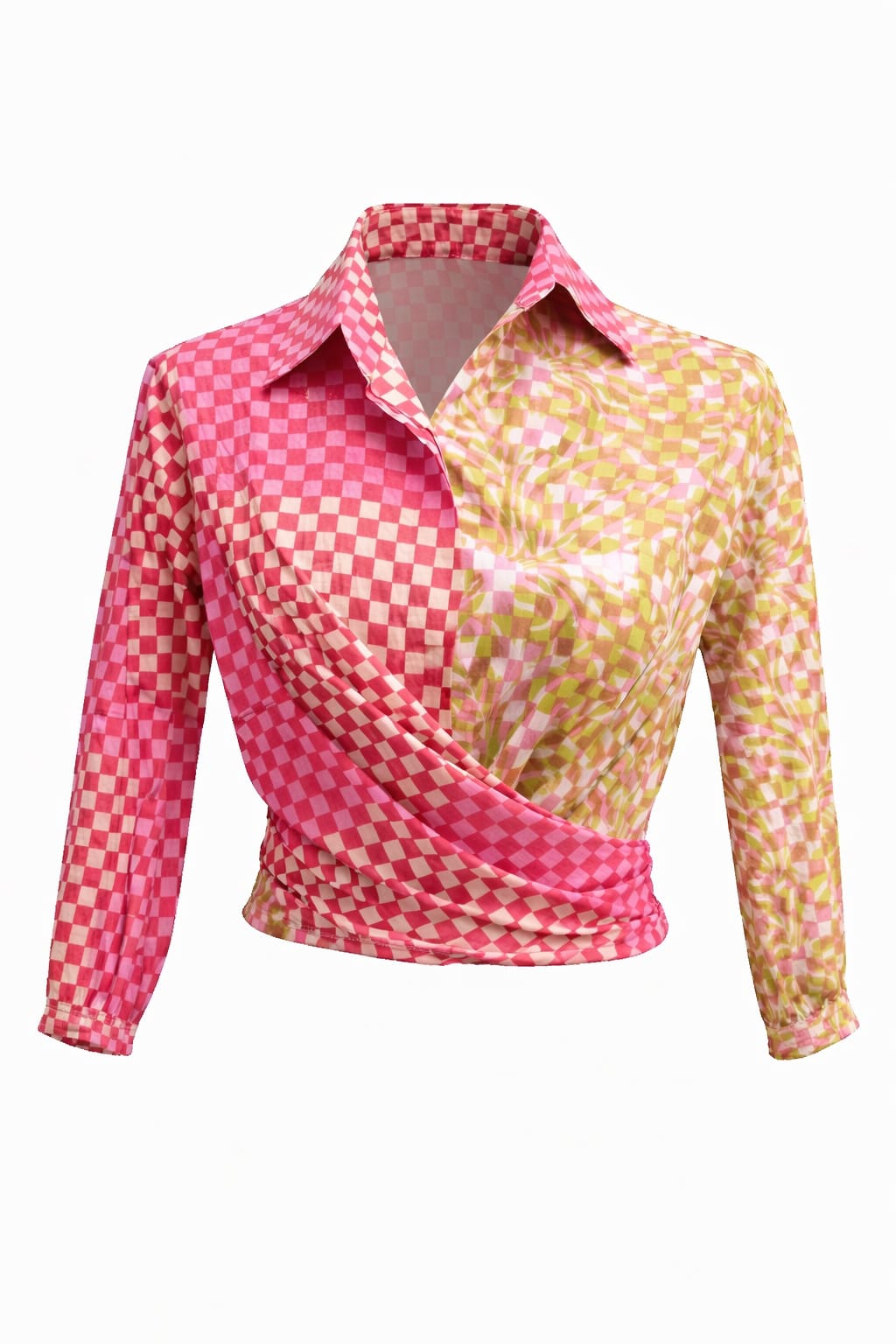 poppy- Florally Wrap shirt
